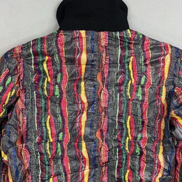 Coogi Jacket Womens Medium Bomber 3D Knit AOP Street Urban 90s Y2K Hip Hop - Picture 12 of 16